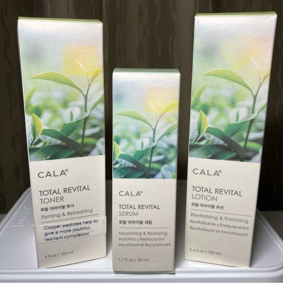 CALA Total Revital Toner 4 Oz, Lotion 3.4 Oz, and Serum 1.7 Oz set of Three - Picture 3 of 12